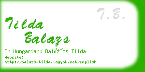 tilda balazs business card